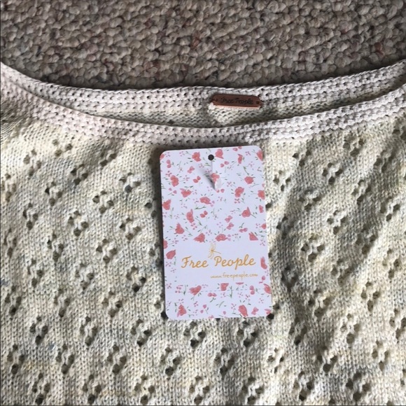 Free People Pointelle Breeze Top Flare Sleeves - Picture 2 of 4